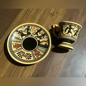 Vintage D. Vassilopoulos Teacup& saucer Made in Greece #104